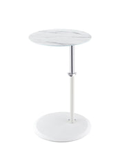 Orbit - 15.5" End Table With Height Adjustable Marble Textured Top