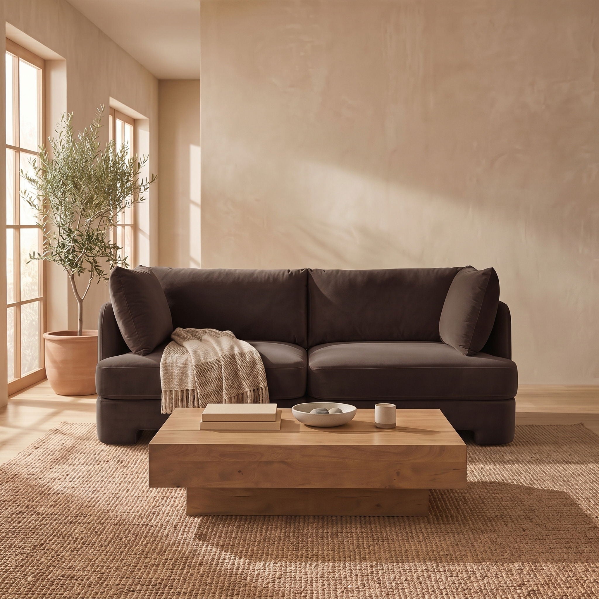 Hammond - Velvet Performance Fabric Upholstered 2 Piece Loveseat