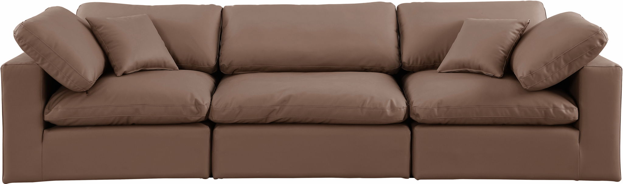 Comfy - Faux Leather Modular Sofa 3 Seats