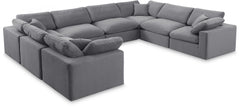 Comfy - 8 Piece Velvet Modular Sectional
