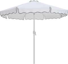 Amalfi - Aluminum Patio Umbrella - White Base / White Pole