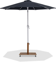 Fiji - Aluminum Patio Umbrella With Square Teak And White Base