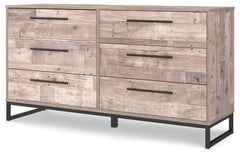 Neilsville - Six Drawer Dresser - Vinyl-Wrapped - Whitewash