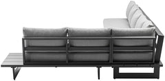 Maldives - 5 Piece Water Resistant Outdoor Patio Modular Sectional With Gray Base
