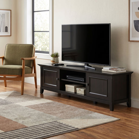 Amherst - Low TV Media Stand - Hickory Brown