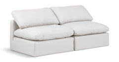 Indulge - Faux Leather 2 Seat Modular Armless Sofa