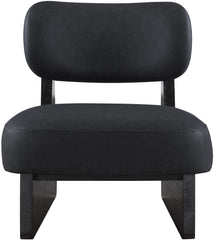 Vetra - Vegan Leather Upholstered Accent Chair With Black Base