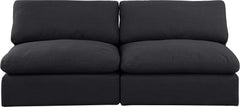 Comfy - Linen Modular Armless Sofa 2 Seats