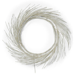 Paper Wreath With LED - White