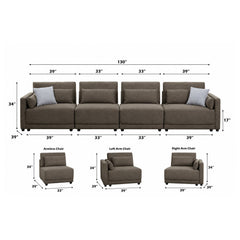 Rylie - Modular Sectional Sofa With Toss Pillows