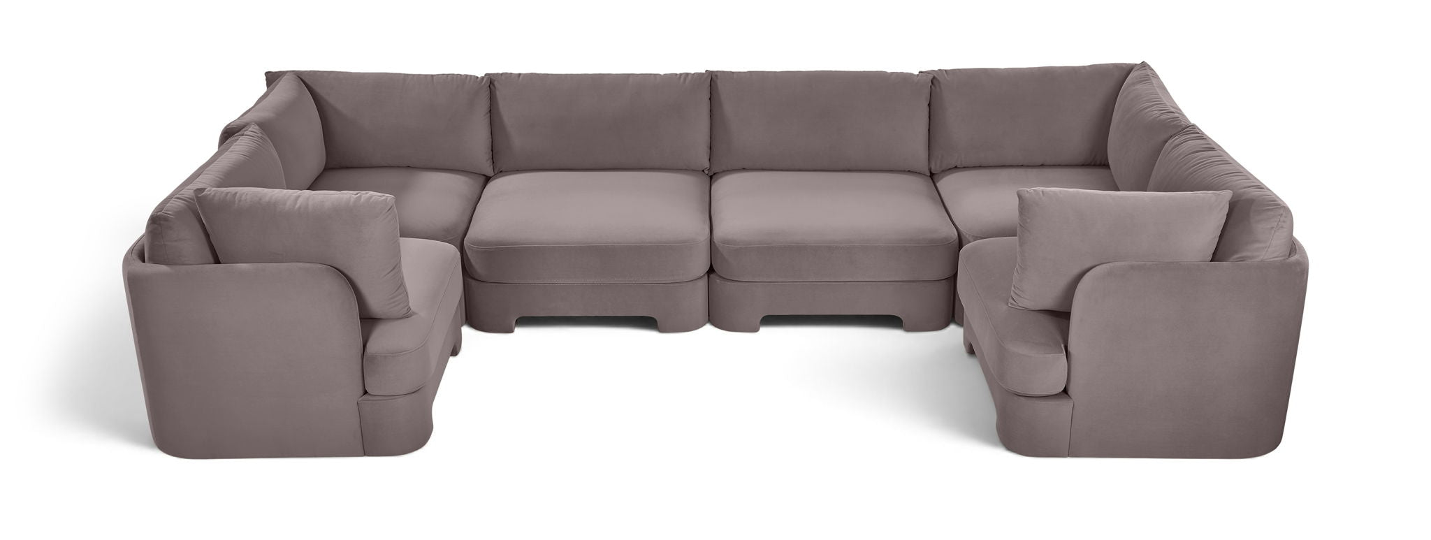 Hammond - Velvet Performance Fabric Upholstered 6 Piece U-Shaped Sectional