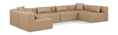 Cube - 6 Piece Modular Armless Sectional - Tan