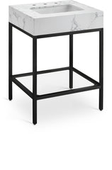 Marmo - Engineered Marble Bathroom Vanity With Black Base