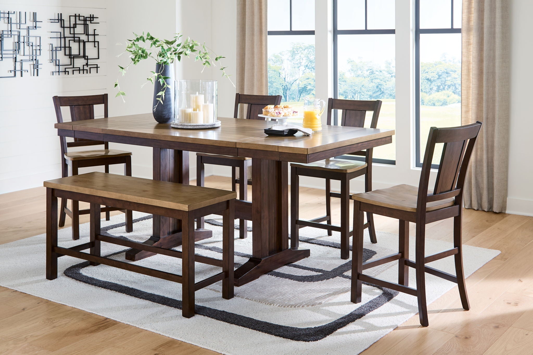 Rylandeen - Counter Height Extension Dining Table Set