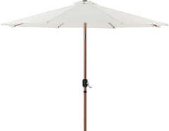 Fiji - Aluminum Patio Umbrella With Square Black And Teak Base