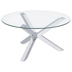Kenzie - Round Tempered Glass Top Table