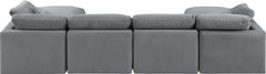 Indulge - Velvet 6 Piece Modular Double Chaise Sectional