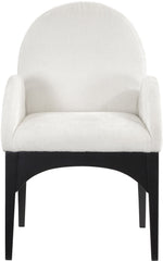Waldorf - Chenille Dining Arm Chair With Black Legs