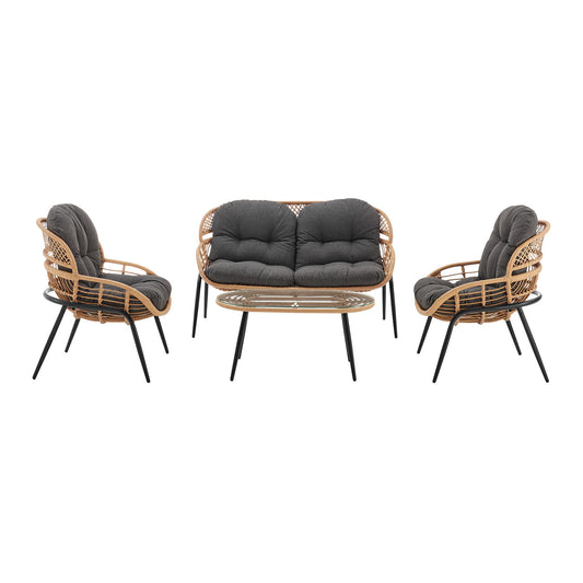 Pine - 4 Piece Outdoor Conversation Set