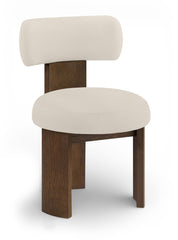 Atelier - Vegan Leather Upholstered Dining Chair (Set of 2) - Taupe / Painted Brown