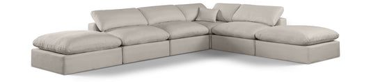 Comfy - 6 Piece Linen Modular Sectional