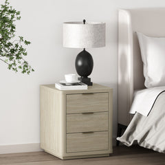 Evelyn - Nightstand With 3 Drawers, Smooth Rounded Edges