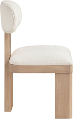 Timbra - Linen Textured Fabric Upholstered Dining Chair (Set of 2) - Natural Base