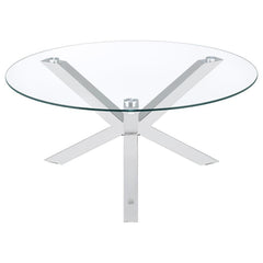 Kenzie - Round Tempered Glass Top Table