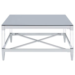 Lindley - Square Tempered Mirror Acrylic Table
