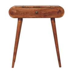 Mini Dressing Table With Foldable Mirror - Caramel