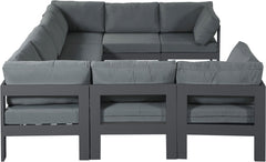 Nizuc - Outdoor Patio 8 Piece Modular Sectional With Gray Frame