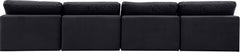 Comfy - Velvet Modular Armless Sofa 4 Seats