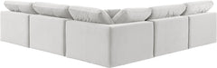 Comfy - 5 Piece Velvet Modular Corner Armless Sectional