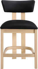 Lavrin - Vegan Leather Counter Stool (Set of 2) - Natural Base