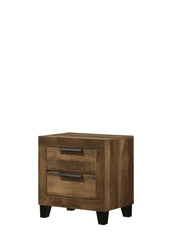 Morales - Rustic Nightstand - Oak