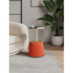 Anderson - Upholstered End Table With Round Top