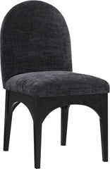 Waldorf - Chenille Dining Side Chair With Black Legs