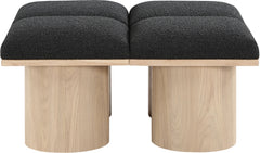 Pavilion - 4 Piece Modular Bench With Natural Base