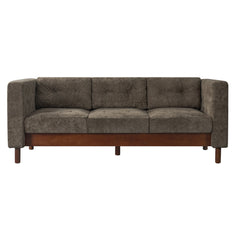 3 Seater Sofa With Square Arms, Tufted Pillow Back For Living Room