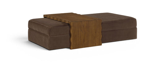Woodra - Velvet Coffee Table/Ottoman