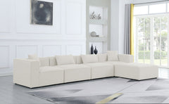 Cube - Linen 5 Piece Modular Sectional With Chaise
