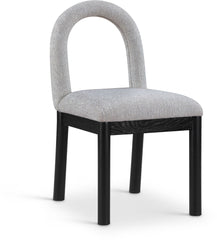 Conrad - Linen Dining Chair With Black Legs