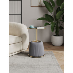 Anderson - Upholstered End Table With Round Top