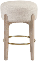 Torino - Backless Counter Stool With Brushed Natural Base (Set of 2)