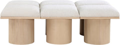 Pavilion - 6 Piece Modular Bench With Natural Base