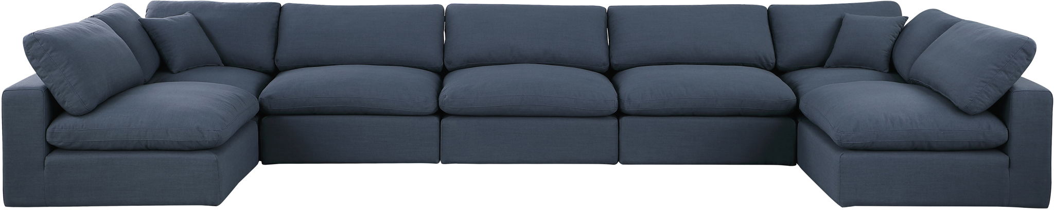 Comfy - 7 Piece Linen Modular Armless Sectional