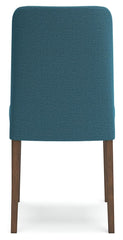 Lyncott - Dining Uph Side Chair (Set of 2) - Blue / Brown