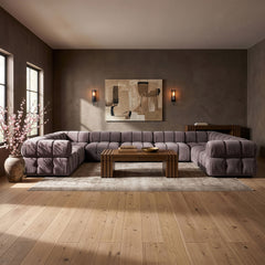 Orin - Velvet Performance Fabric Upholstered 9 Piece Sectional