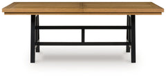 Galliden - Black / Brown - Rectangular Dining Room Extension Table