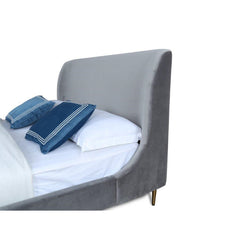 Heather - Upholstered Bed With Curved Headboard